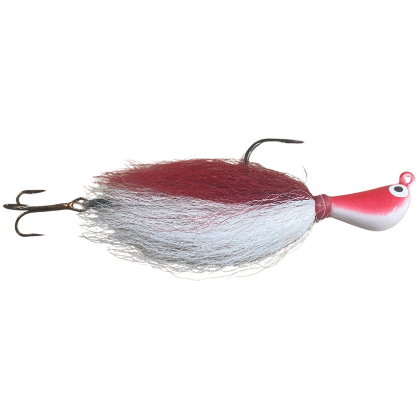 Mission Tackle Lake Trout Bucktail Jig 3/4 oz / White/Red