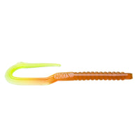 Zoom U-Tale Worm - EOL Motoroil/Chartreuse / 6 3/4"