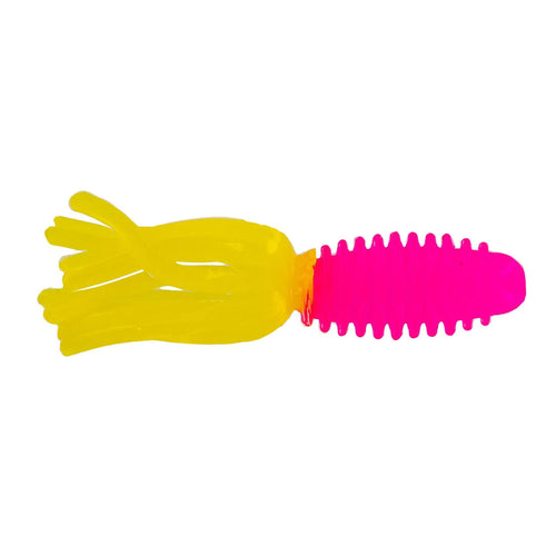 Big Bite Baits Slab Tube Pink/Yellow / 1 3/4