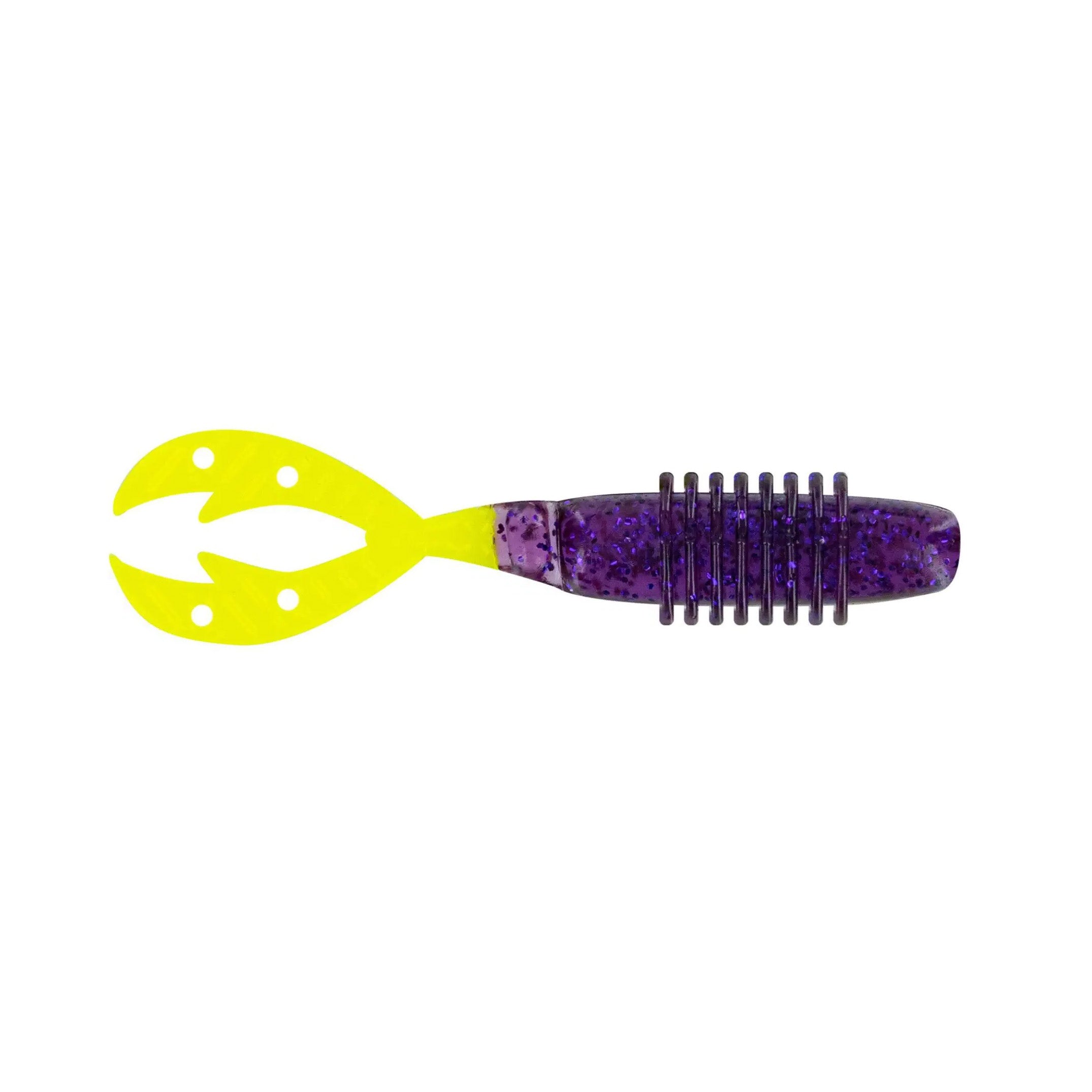 Big Bite Baits Kamikaze Swimon 2.5 / Purple/Opaque Chartreuse Tail