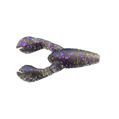 Great Lakes Finesse Snack Craw Smoke Clear Purple Flake / 2.1" Great Lakes Finesse Snack Craw Smoke Clear Purple Flake / 2.1"
