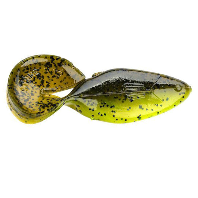 Strike King Rage Tail Shad Green Pumpkin Chart Laminate / 2 1/4"