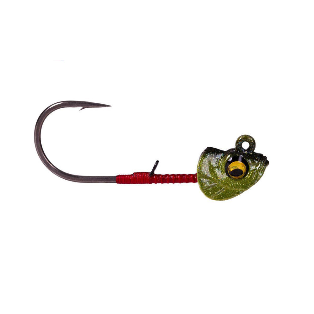 Megabass Okashira Swimbait Jighead 1/8 oz / Weed Kamo II