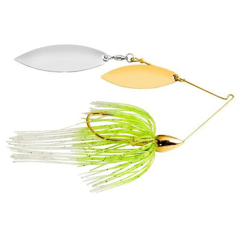 War Eagle Gold Double Willow Spinnerbait 3/8 oz / White Chartreuse War Eagle Gold Double Willow Spinnerbait 3/8 oz / White Chartreuse