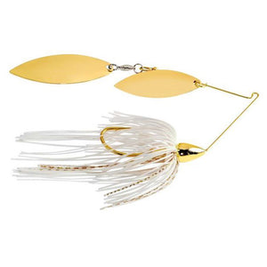 Gold Double Willow Spinnerbait 1/4 oz / White Gold