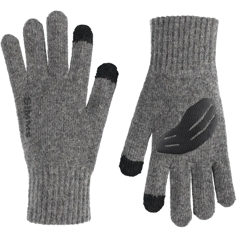 Simms Wool Full Finger Glove Small/Medium / Steel