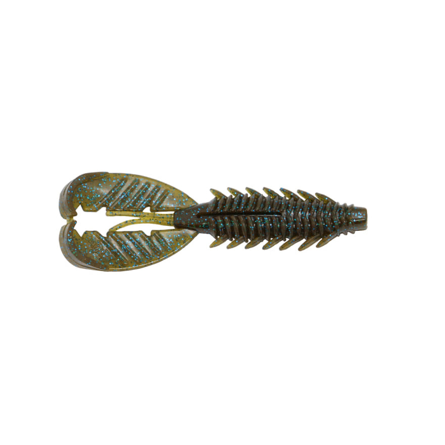 Xzone Lures Adrenaline Craw 4.25" Green Pumpkin Blue Flake / 4 1/4"