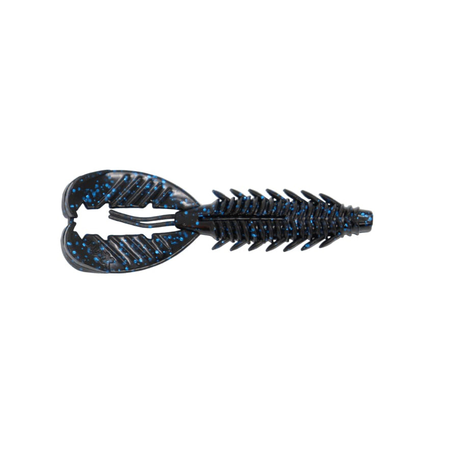 Xzone Lures Adrenaline Craw 4.25" Black Blue Flake / 4 1/4"