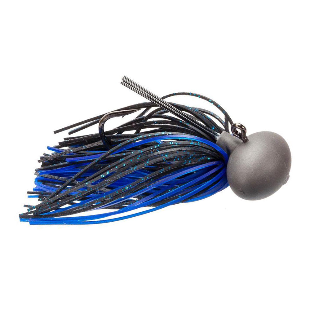 Keitech Model II Tungsten Football Jig 1/2 oz / Black/Blue Flake