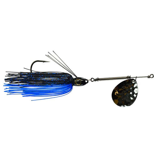 Picasso Lures All-Terrain Weedless Inline Spinner 1/2 oz / Black/Blue Shower / Black Nickel