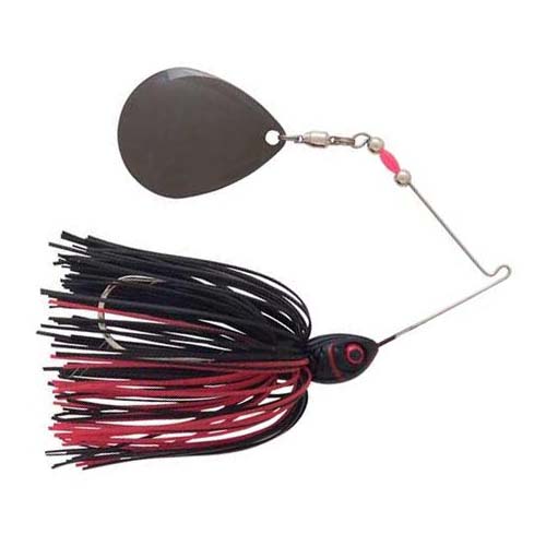 Booyah Moon Talker Spinnerbait 1/2 oz / Black/Red