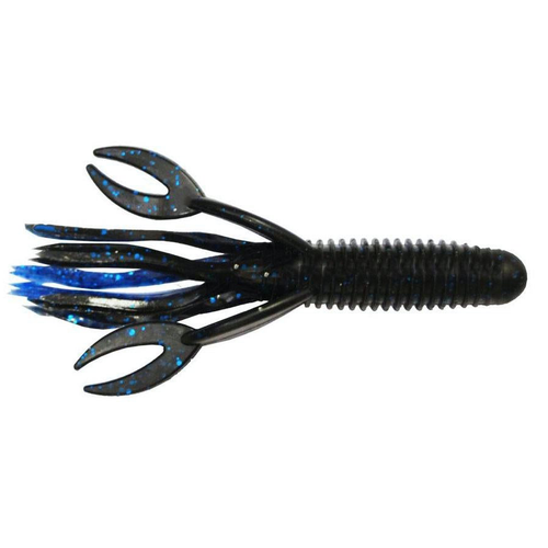 Big Bite Baits Craw Tube 4 Black Blue/Electric Blue