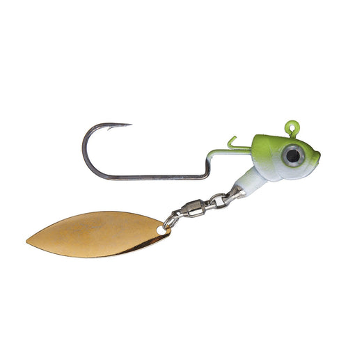 Coolbaits Lures Down Under Weedless Underspin - Gold Blade 3/8 oz / Chartreuse Shad Coolbaits Lures Down Under Weedless Underspin - Gold Blade 3/8 oz / Chartreuse Shad