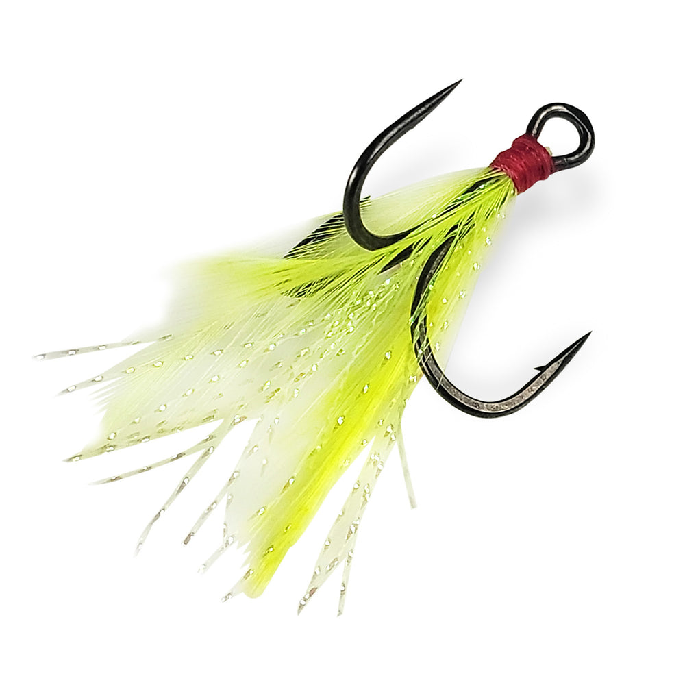 Gamakatsu G-Finesse Feathered MH Treble #1 / Chartreuse