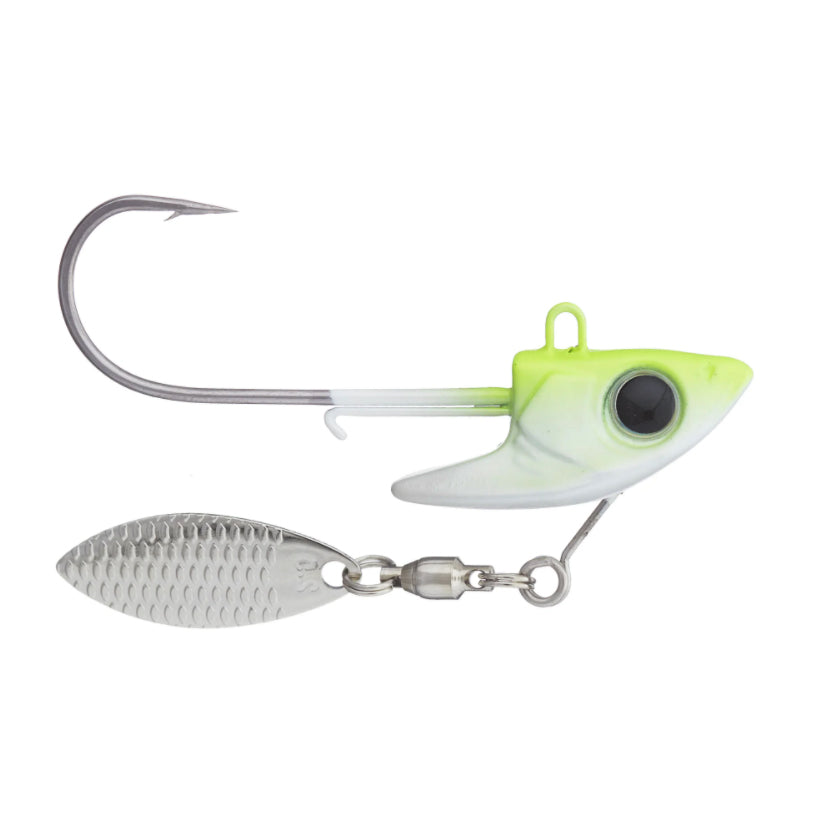 Damiki Rig Underspin Heads Chartreuse / 1/2 oz 3/0