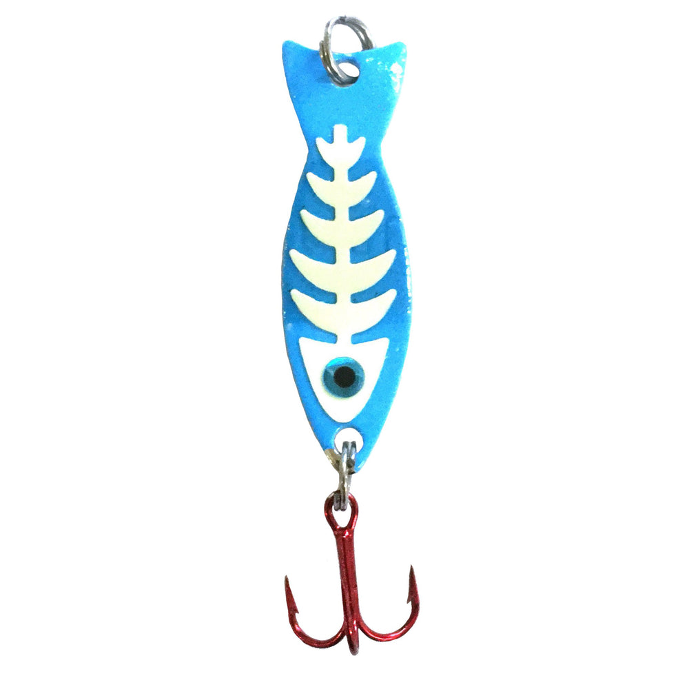 JB Lures Ghost Spoon with Glow Bones Glow Blue / 1/8 oz