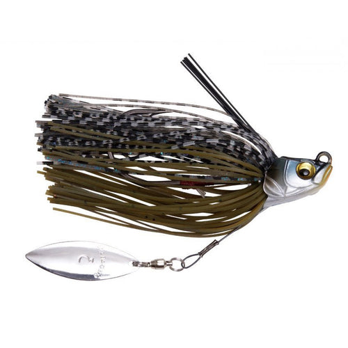 Swim Jig Underspin Skirted Bass Swim Jig with Willow Blade & trailer 1/2oz