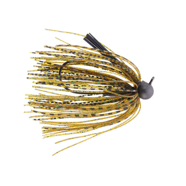 Queen Tackle Tungsten Finesse Peanut Football Jig 1/4 oz / Green Pumpkin Green