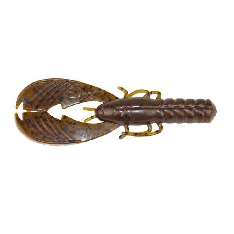 Xzone Lures 4" Muscle Back Craw Green Pumpkin Black Flake / 4"