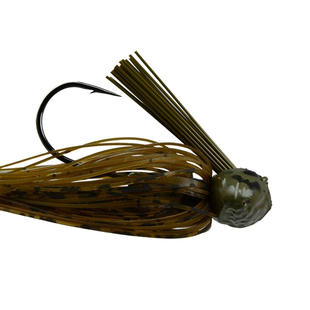 Picasso Lures Fantasy Football Head Jig 1/2 oz / Green Pumpkin/Tiger