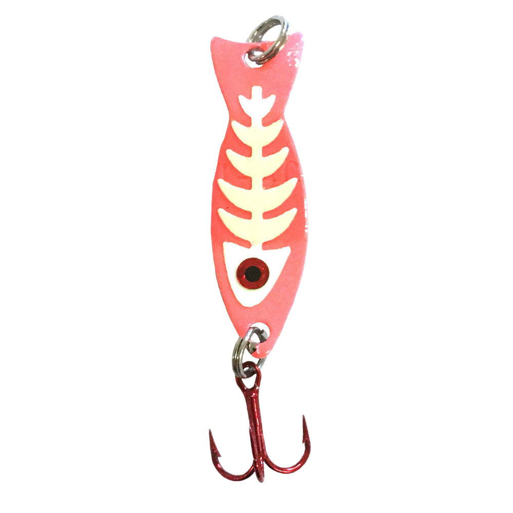 JB Lures Ghost Spoon with Glow Bones Glow Red / 1/8 oz