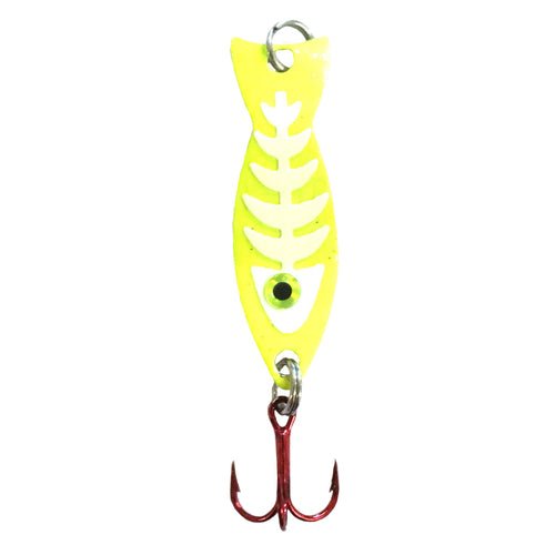 JB Lures Ghost Spoon with Glow Bones Glow Chartreuse / 1/8 oz JB Lures Ghost Spoon with Glow Bones Glow Chartreuse / 1/8 oz