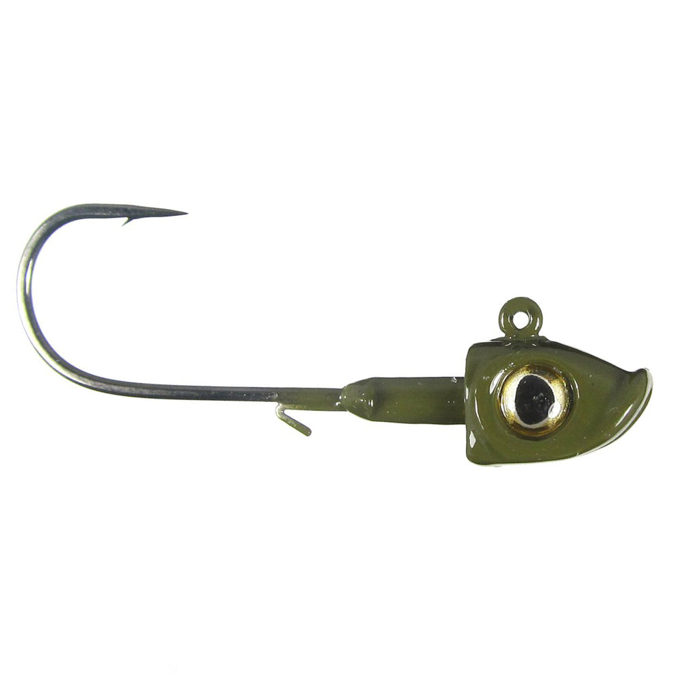 Outkast Tackle Golden Eye Swimmer Head 1/8 oz / Green Pumpkin / 4/0