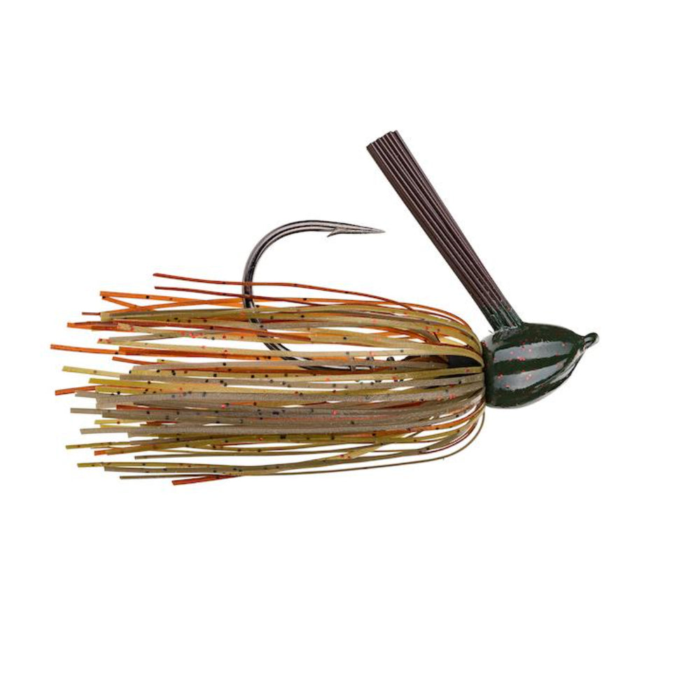 Strike King Hack Attack Fluoro Flipping Jig 3/8 oz / Green Pumpkin Craw