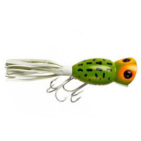 Arbogast Baits Hula Popper - EOL Frog White Belly / 2 1/4"