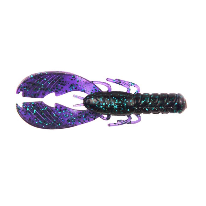 20 Mustad 33862PG Purple Glow Slow Death Hooks Size 4 Intense Crawler