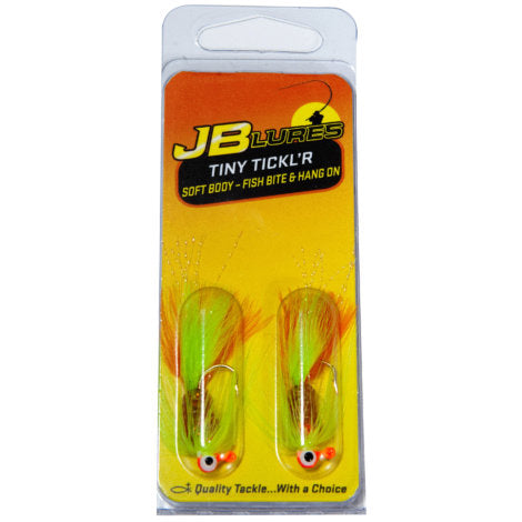 JB Lures Tiny Tickl'R 1/16 oz / Orange/Chartreuse JB Lures Tiny Tickl'R 1/16 oz / Orange/Chartreuse