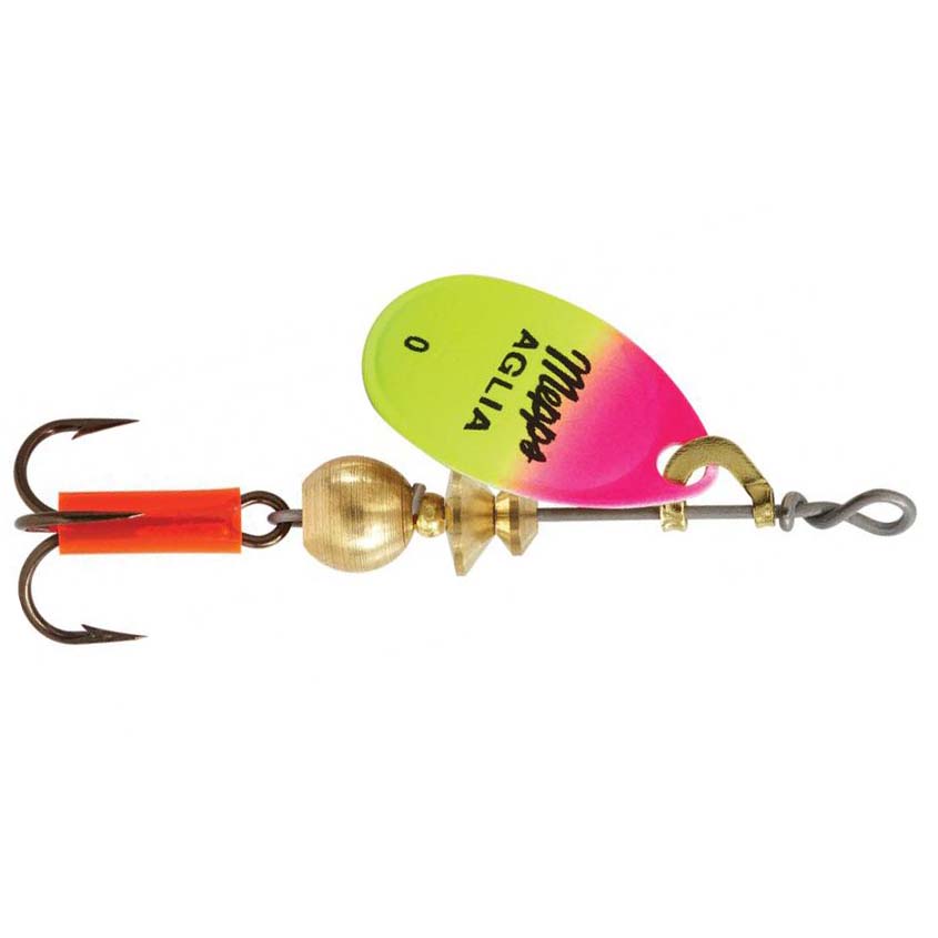 Mepps Plain Aglia Spinner Hot Pink/Chartreuse; 1/6 oz.