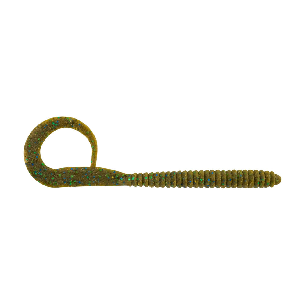 Berkley PowerBait MaxScent Kingtail Worm Green Pumpkin Candy / 8"