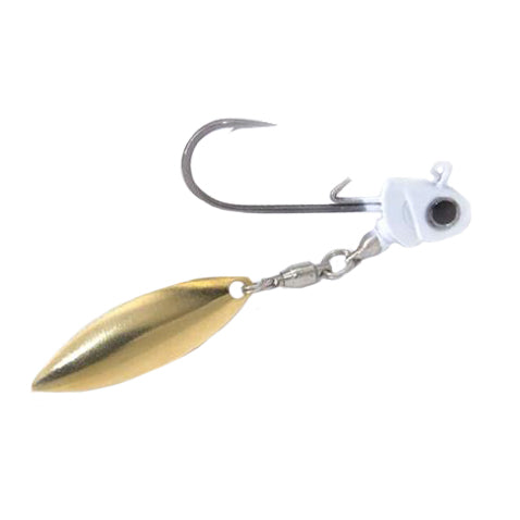 Coolbaits Lures Down Under Underspin - Gold Blade 3/16 oz / Snow White Coolbaits Lures Down Under Underspin - Gold Blade 3/16 oz / Snow White