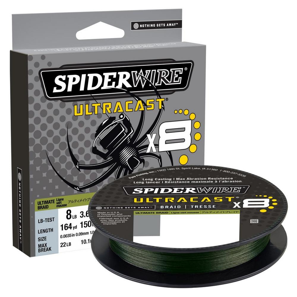 Spiderwire Ultracast Braided Line 30lb / Moss Green / 164 Yards