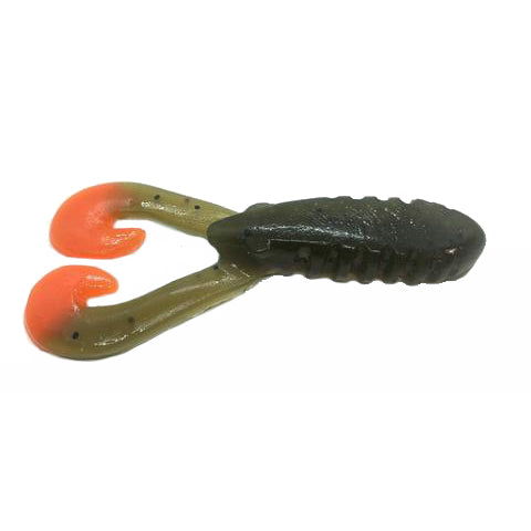 Venture Lures Twin Tail Grub Green Pumpkin Orange / 3" Venture Lures Twin Tail Grub Green Pumpkin Orange / 3"