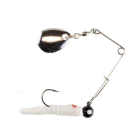 Johnson Fishing Lures Beetle Spin Jig 1/8 oz / White/Red Dot