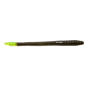 Finesse Worm Green Pumpkin/Chartreuse / 4 1/2"