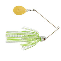 Booyah Covert Single Colorado Spinnerbait 1/2 oz / White Chartreuse Silver Scale/Pearl Chartreuse / #4.5