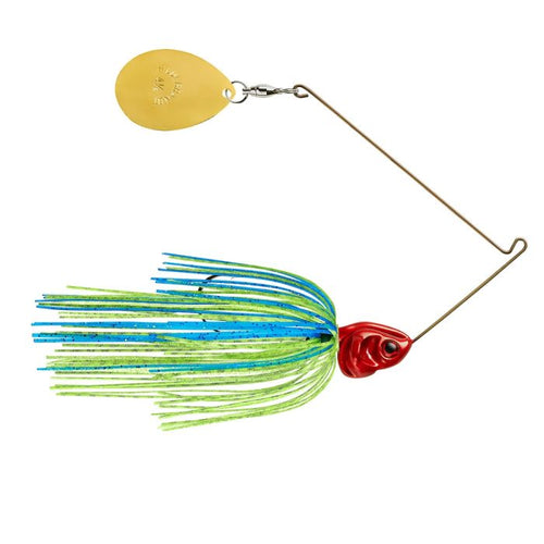 Booyah Covert Single Colorado Spinnerbait 1/2 oz / Blue Chartreuse/Red Head / #4.5 Booyah Covert Single Colorado Spinnerbait 1/2 oz / Blue Chartreuse/Red Head / #4.5