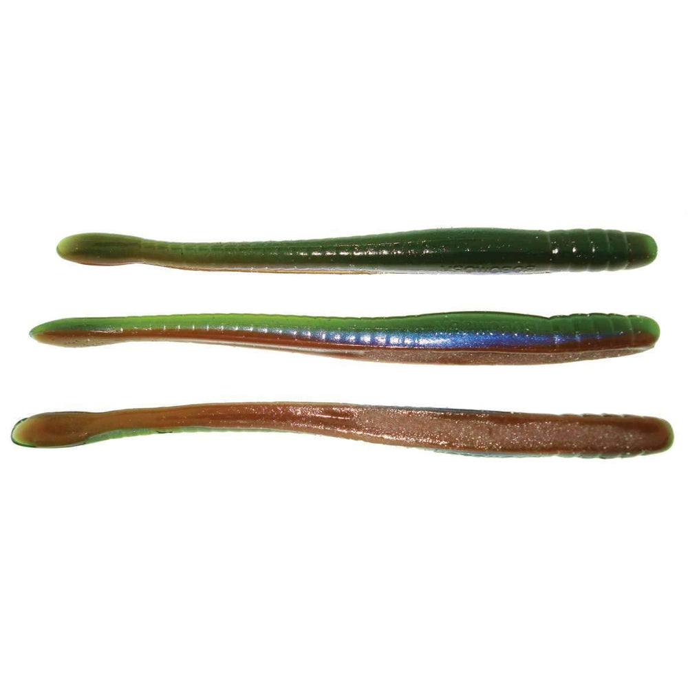 Roboworm Straight Tail Worm 4-1/2 - Oxblood/Red Flake