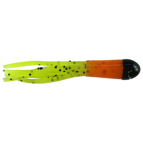 Southern Pro Tackle Tri-Color Lit'l Hustler Tube Black/Orange/Chartreuse Pepper / 1 1/2" Southern Pro Tackle Tri-Color Lit'l Hustler Tube Black/Orange/Chartreuse Pepper / 1 1/2"