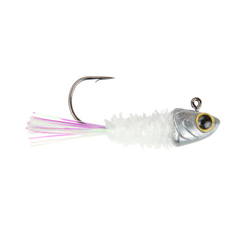 6th Sense Spangle Tinsel Jig 1/32 oz / Ghost Ice Minnow 6th Sense Spangle Tinsel Jig 1/32 oz / Ghost Ice Minnow