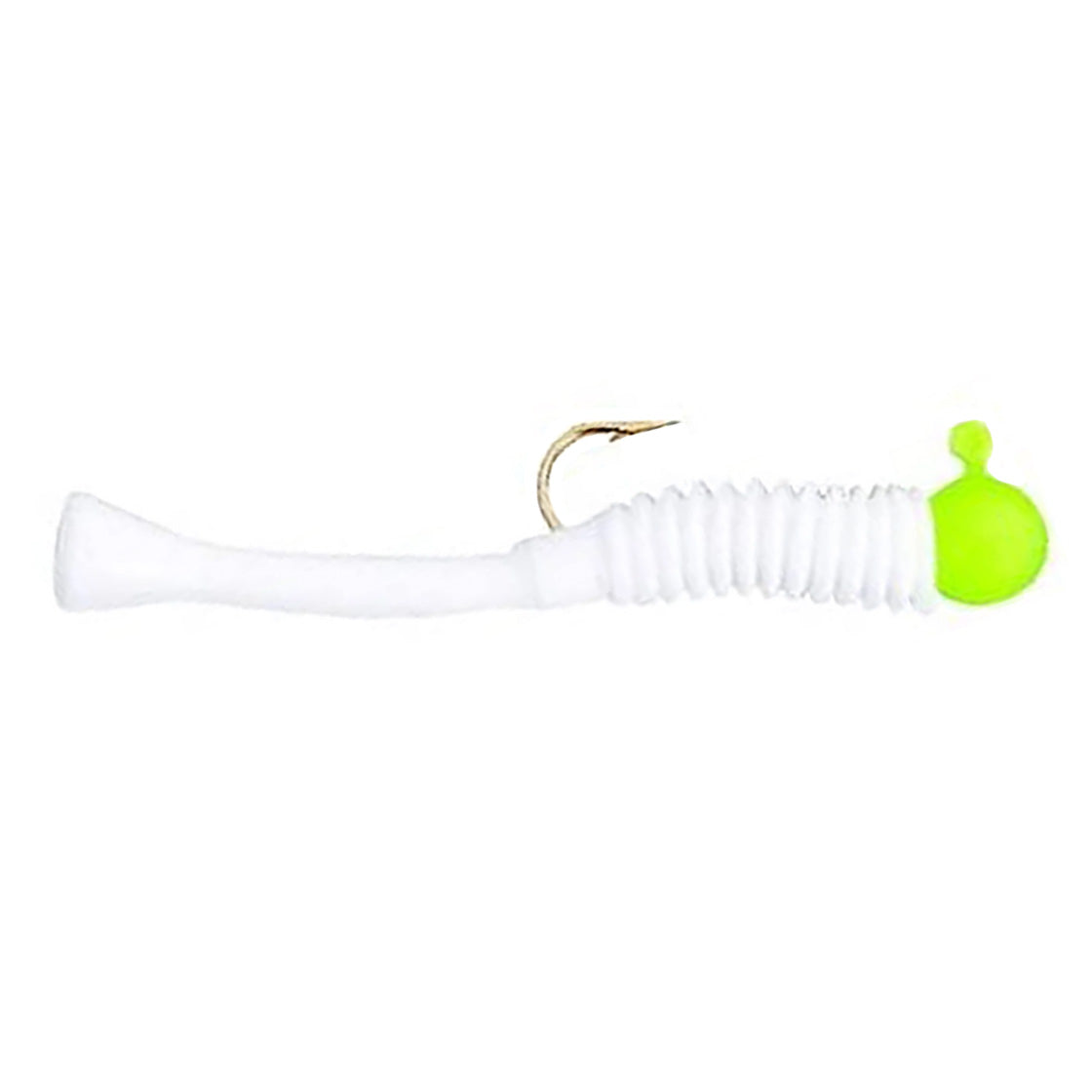 Zoom RIGGED Chartreuse Glitter Soft Mini Tube Fishing Lures (5 per package)