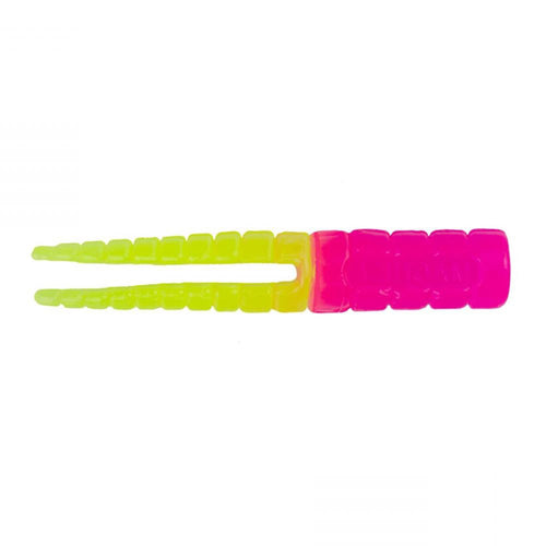 Crappie Magnet Split Tail Grub Pink/Chartreuse / 1 3/4" Crappie Magnet Split Tail Grub Pink/Chartreuse / 1 3/4"