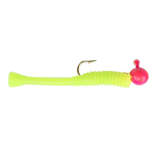 Cubby Mini-Mite Jig 3 Pack with Replacement Tails Pink/Silk Chartreuse / 1/32 oz Cubby Mini-Mite Jig 3 Pack with Replacement Tails Pink/Silk Chartreuse / 1/32 oz