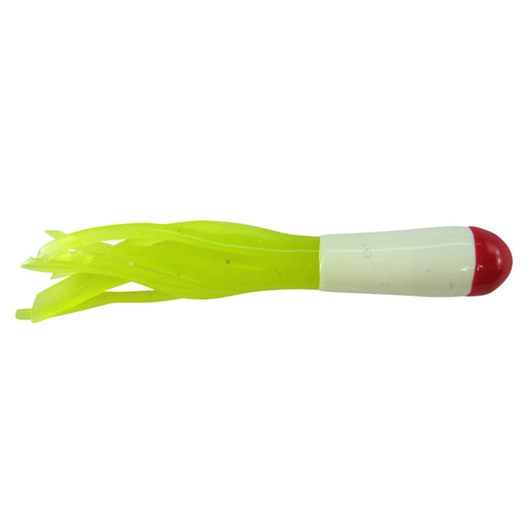 Southern Pro Tackle Tri-Color Lit'l Hustler Tube Red/White/Chartreuse / 1 1/2"