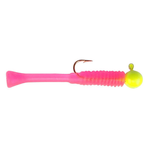 Cubby Mini-Mite Jig 3 Pack with Replacement Tails Yellow/Pink / 1/32 oz Cubby Mini-Mite Jig 3 Pack with Replacement Tails Yellow/Pink / 1/32 oz