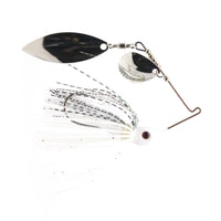 Bassman Spinnerbaits Compact Series Tandem Blades Pearl White / 3/8 oz