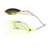 Bassman Spinnerbaits TW Series Double Willow Blades 1/2 oz / White Chart Scale